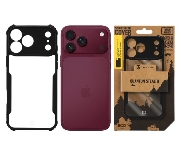 Tactical Quantum Stealth Kryt pro do iPhone 18 Pro Max Clear/Black - 1586354 - zdjęcie 6